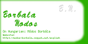 borbala modos business card